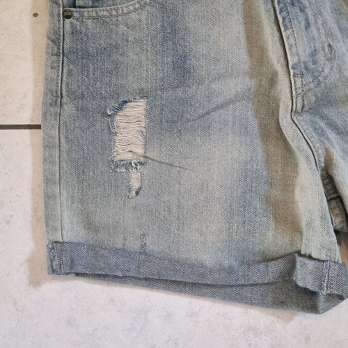 Zuiki denim shorts with rips, size 40, like new, blue