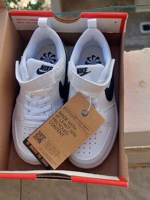 Nike white athletic shoes size 28 new with box and tag