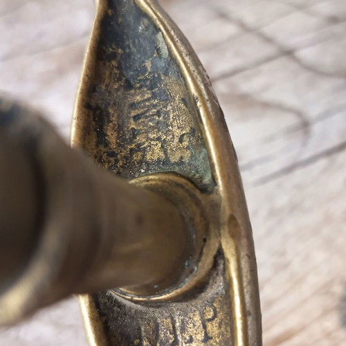 Art Nouveau Antique Door Handle Used, Brass Jugendstil