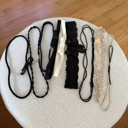 Hairband set used, pack of 9, multicolor