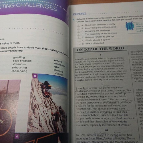 FCE Aiming High English language learning book used with notes