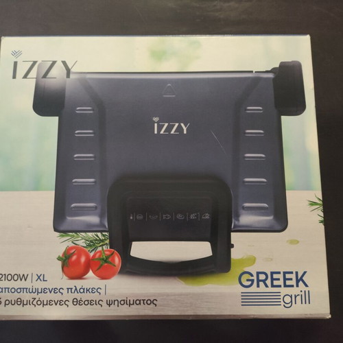 Izzy Greek Grill sandwich maker with removable plates 2100W gray