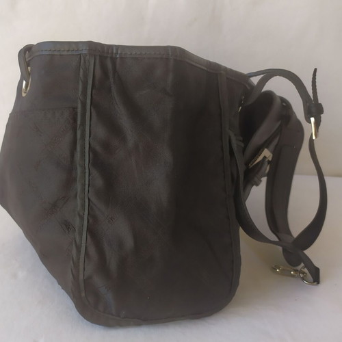 Longchamp shoulder bag like new, black leather, Paris 1948