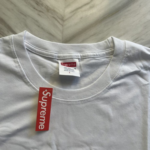 Supreme Crown T-shirt, size L, white and red