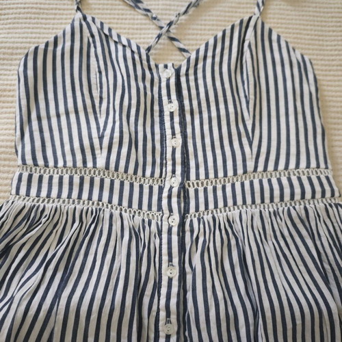 Summer striped dress H&M like new, white and blue, size XS