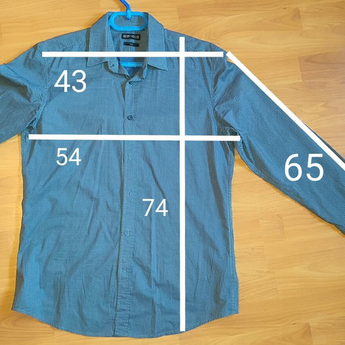 Antony Morato men's shirt used, size M, dark blue with pattern