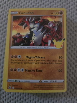 Groudon Holo card new