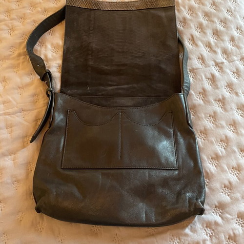 Crossbody bag in genuine leather with snake mermaid design