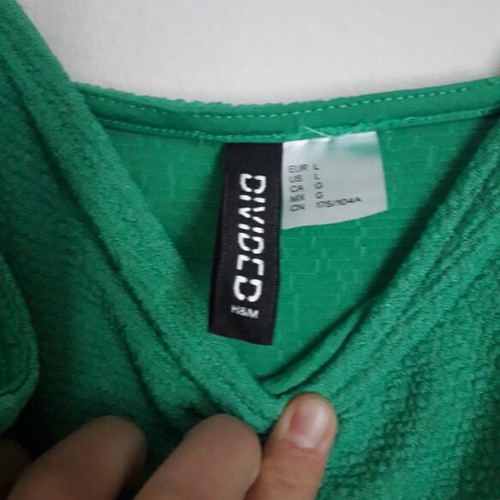 H&M dress green like new, sizes M and L