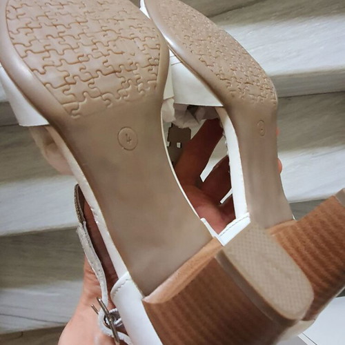 Alpina anatomical sandals white, genuine leather, size 37, new