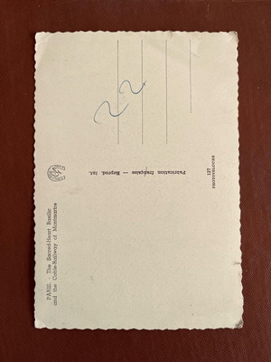 Vintage κάρτα 1905 RPPC Οίκος GANY τελεφερίκ Μονμάρτρης και Βασιλική Ιερής Καρδιάς καινούργιο