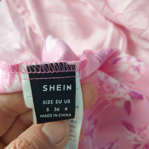 Pink Floral Print Summer Dress Shein like new, size S