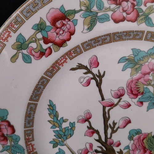 Maddock Indian Tree antique set of 3 shallow serving plates 22cm