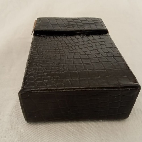 Dermatine tobacco case from 1970s used