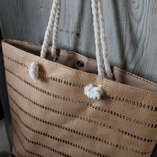 B&D Design Handbag New, Beige and Gold