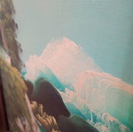 Vintage painting used in wooden frame