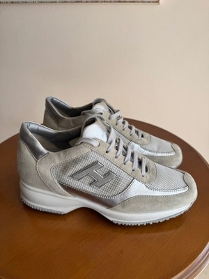 Hogan women's sneakers like new, size 38, white and silver