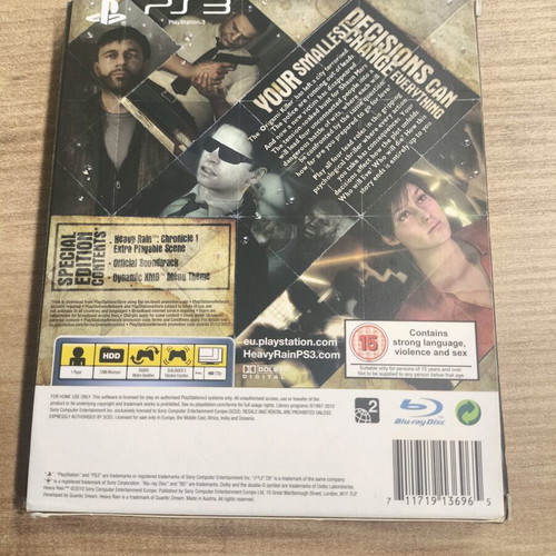 Heavy Rain Limited Edition for PlayStation 3 used, English version