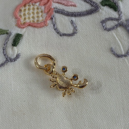 Pandora gold crab charm pendant