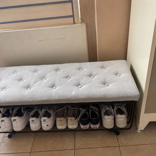Stool like new, hallway bench and shoe rack