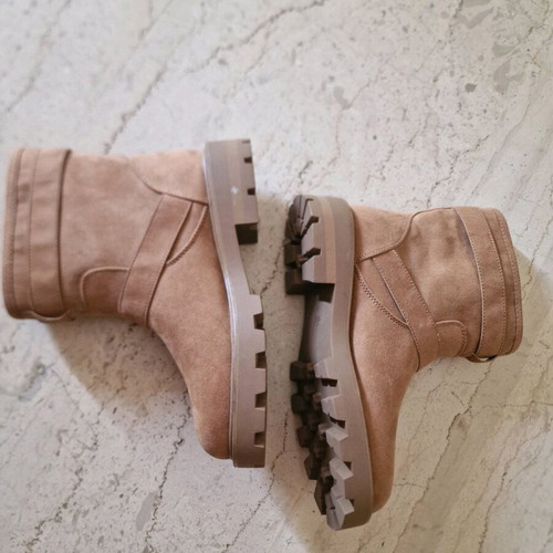 Asos camel suede ankle boots size 39 new, comfortable without zipper