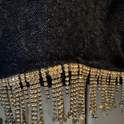 Denim bustier with rhinestones Zara size M 38 10 like new blue