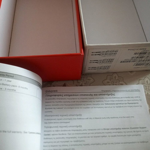 Lenovo A6000 empty box used