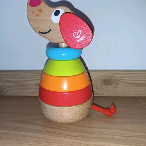 Hape Pepe & Friends Stacker used wooden toy for 12+ months