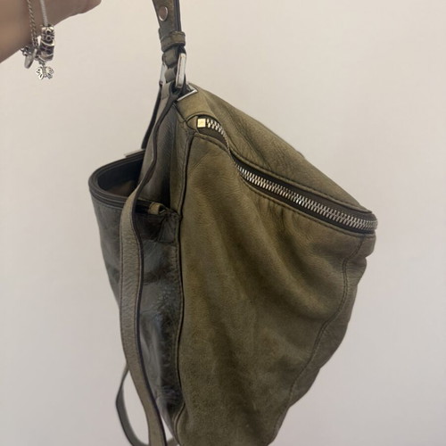 Michael Kors Lisbeth μεσαίο δερμάτινο σακίδιο, σκούρο ελιάς