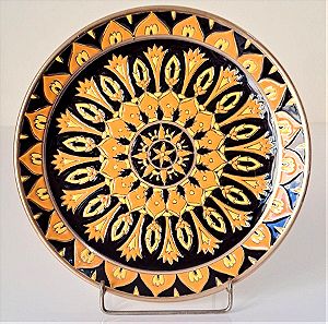 Keramikos Διακοσμητικό Πιάτο Τοίχου Ø24,1cm Paradissi Rodos Hand made Greece #01676
