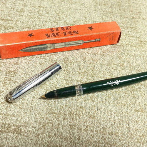 Star Vac-Pen Vintage Fountain Pen Set 50s New