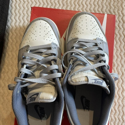 Nike Dunk Low sneakers, grey and white, size 42.5