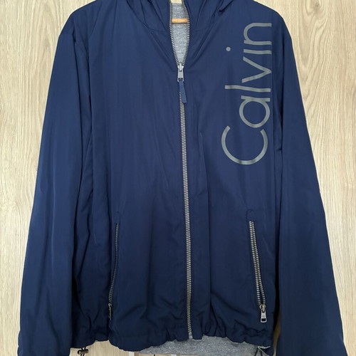 Calvin Klein windbreaker jacket like new, medium, blue, reversible