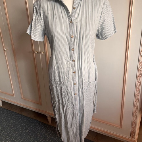 Pull & Bear shirt size S 36 8 like new, white and turquoise
