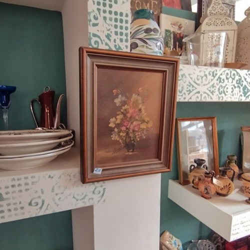 Painting Flowers in Frame like new