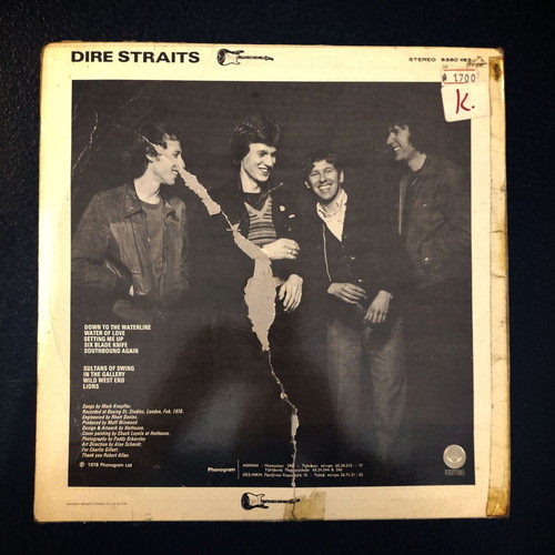 Dire Straits LP used, authentic Dutch first pressing 1978 vinyl