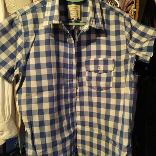 Aggressive blue checked shirt size M like new