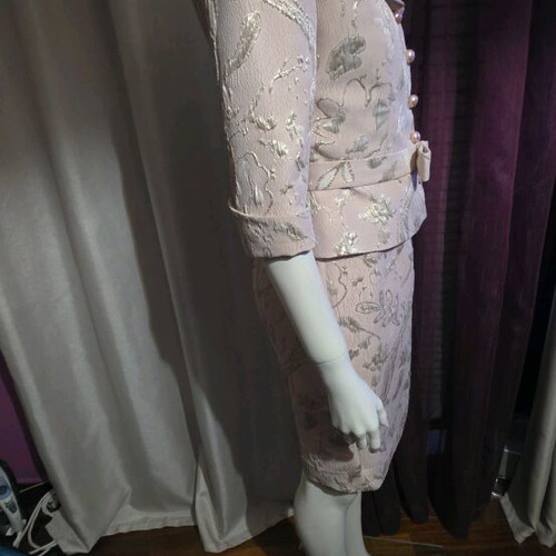 Forel dress with matching jacket like new, size 36, pink and gold
