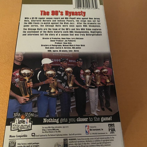 Unforgettabulls 6th NBA Championship Season Chicago Bulls VHS like new