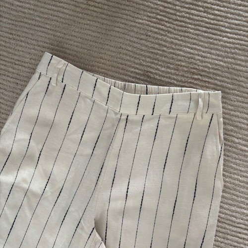Linen wide pants Rue de Femme brand new, size S, beige striped