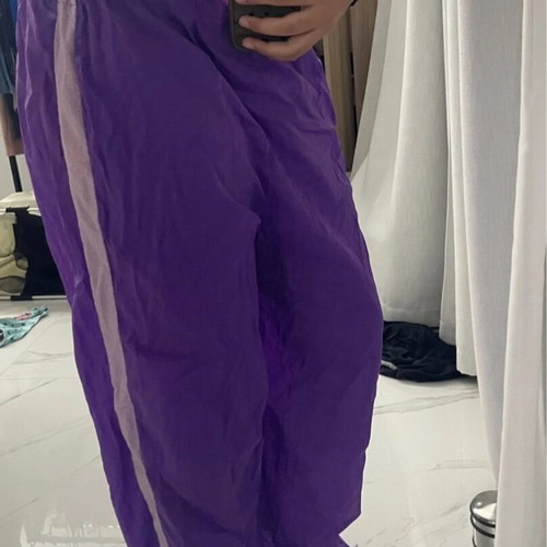 Purple Parachute Track Pants vintage style, like new, nylon baggy