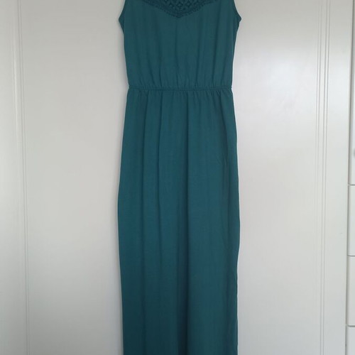 Maxi dress Esmara like new, petrol with lace top
