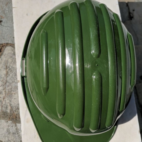 Safety helmet new, green, made in Italy