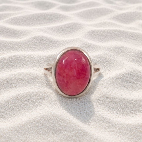 Handmade Gianniotiko ring silver 925 with raw ruby new