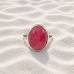 Handmade Gianniotiko ring silver 925 with raw ruby new