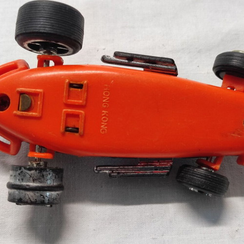 Plastic racing car 1970's used, very rare