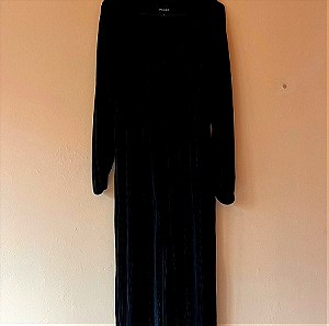 MONKI Μακρύ μαύρο φόρεμα με λάστιχο στη μέση