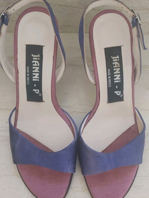 Jiani satin sandals used, size 36, pink and purple