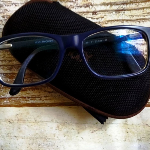 Monte Napoleone prescription glasses used, blue, men's, with free CD