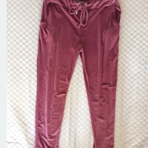 Women's plush tracksuit set new, size 48, dusty rose